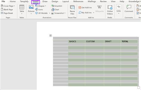 Microsoft Word Table Examples に対する画像結果