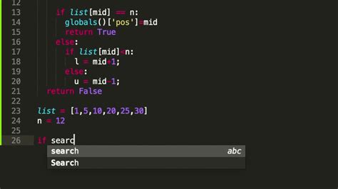 Afbeeldingsresultaten voor Binary Search Program and Outputin Python Code