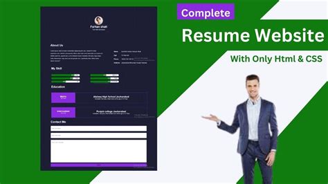 Toradh íomhá ar Creating Resume Website with HTML and CSS