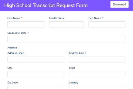 Image result for Free High School Transcript Request Form