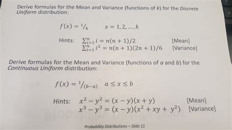 Toradh íomhá ar Discrete Uniform Distribution Variance