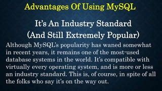 Image result for Advantages of Using MySQL