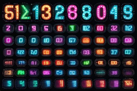 Colored Digital LED Numbers に対する画像結果