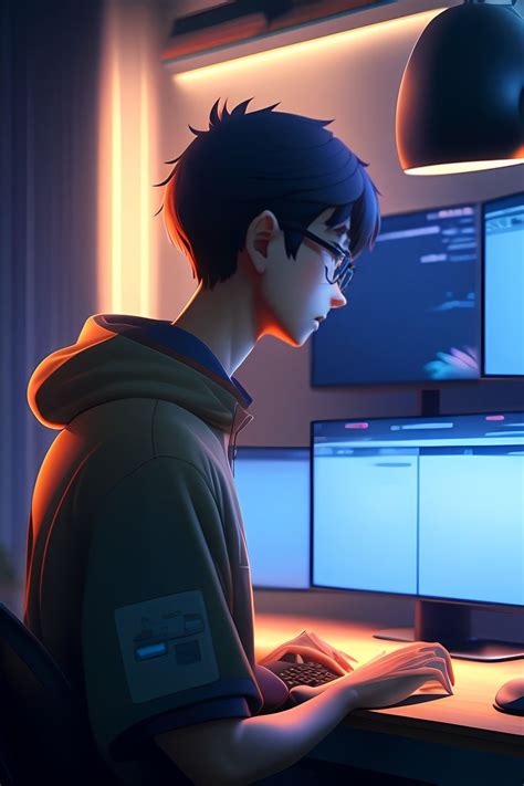 Image result for Anime About Computer Science Black