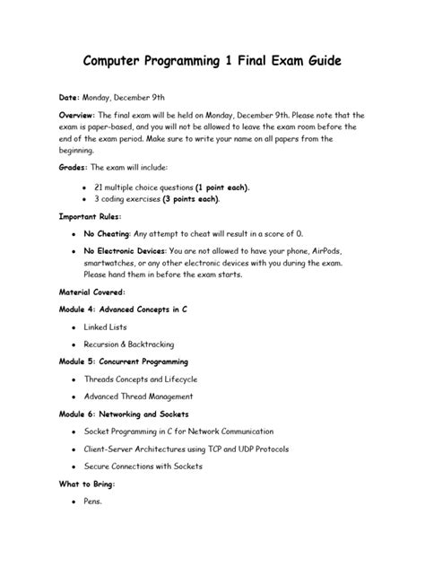 Toradh íomhá ar Final Testing Computer Science