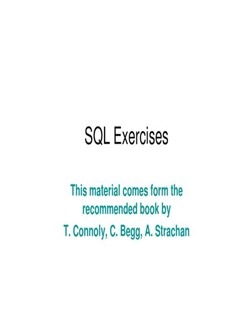 Image result for SQL Exercises PDF