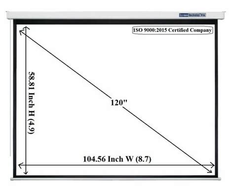 Afbeeldingsresultaten voor Projector Screen Dimensions