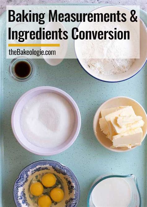 Baking Ingredients Conversion Chart に対する画像結果