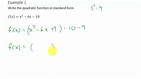 Image result for Quadratic Function Standard Form