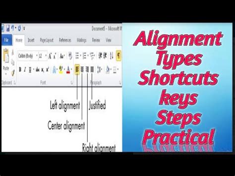 Image result for Types of Alignment in Word