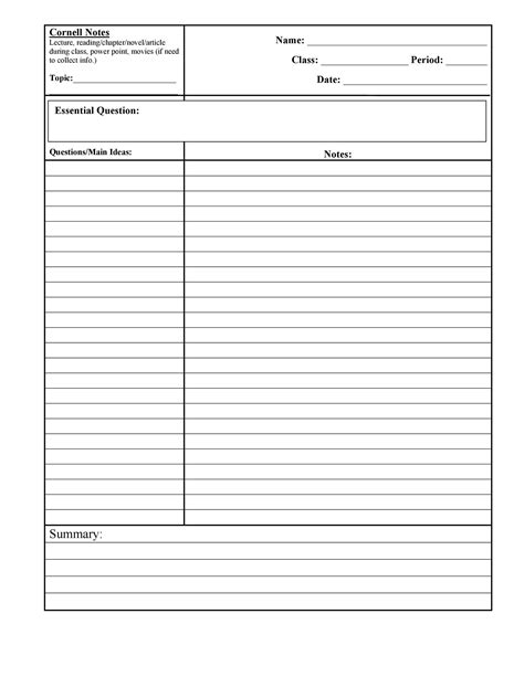 Image result for Cornell Note Making