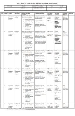 Schemes of Work Computer Science Grade 7 Sample に対する画像結果
