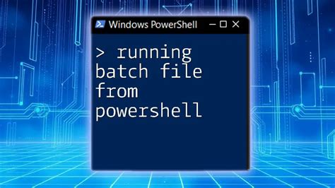 Running Batch Files に対する画像結果