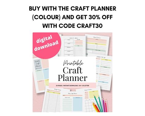Afbeeldingsresultaten voor Craft Project Tracker Printable