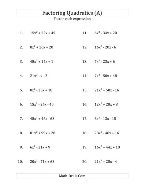 Image result for Quadratic Formula Practice Worksheet