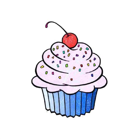 Image result for Simple Cupcake Drawing