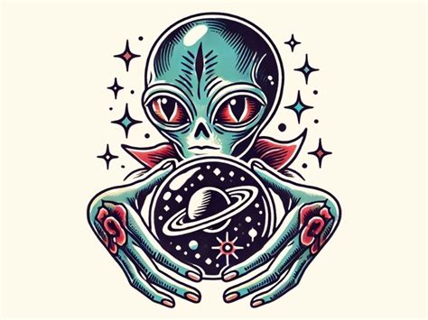 Afbeeldingsresultaten voor Alien Peeking Tatto