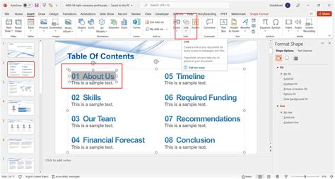 Toradh íomhá ar Example of PowerPoint Table of Contents