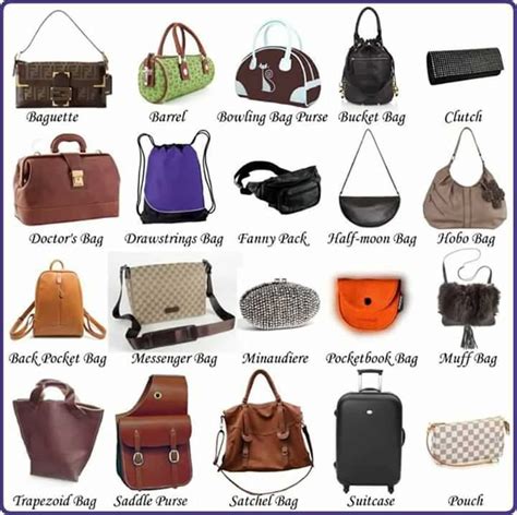Image result for Different Types of Bags