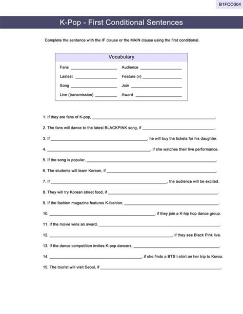 Image result for First Conditional Checking Worksheet