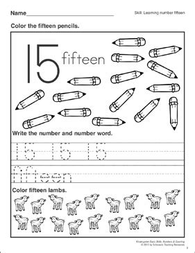 Image result for Count to 15 Worksheet