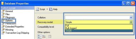 SQL Full Recovery Model に対する画像結果