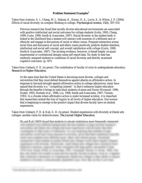 Image result for Statement of the Problem Capstone Examples