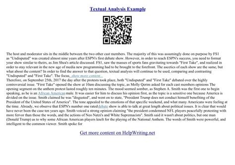 Image result for Textual Analysis Essay Examples