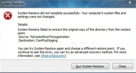 Image result for System Restore Error