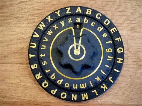 Caesar Cipher Decoder Wheel 3D Printed, Offset Alphabet Secret Code ...