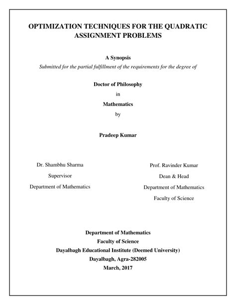 Toradh íomhá ar Assignment Problem in Optimization Techniques