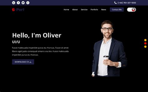 Personal Portfolio HTML Template に対する画像結果