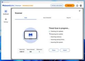 Image result for Malwarebytes Scan Interface