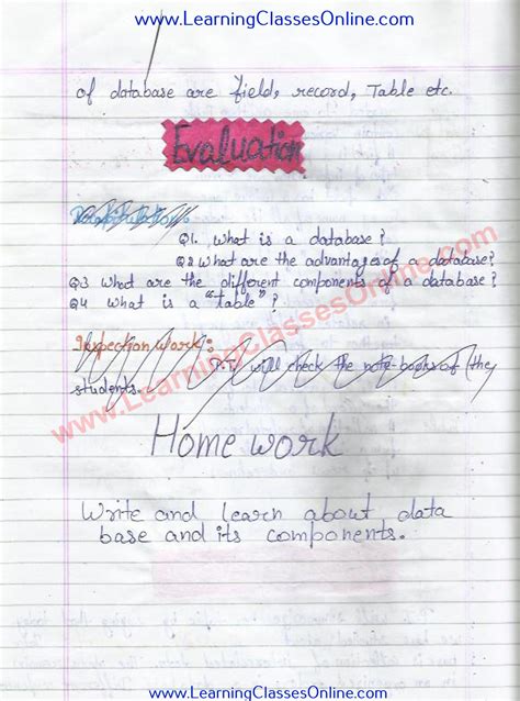 Image result for Lesson Plan with a Database