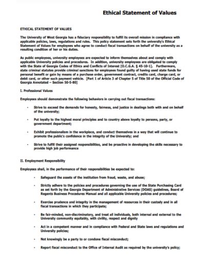 Toradh íomhá ar Individual Ethics Statement Example