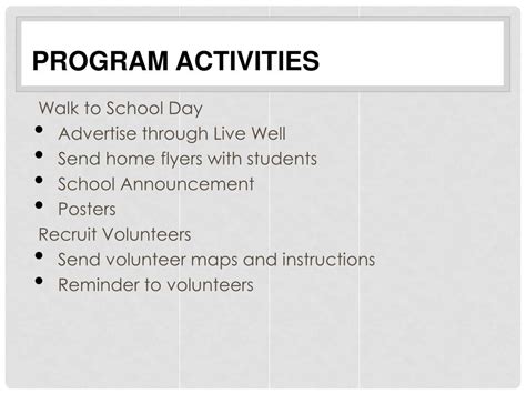 Image result for Program Activities Examples