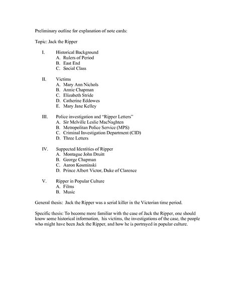 Topic Outline Format Examples に対する画像結果