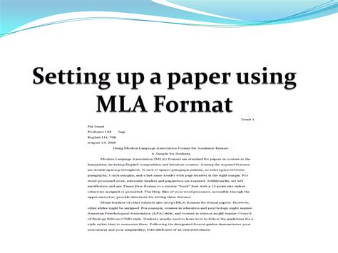 MLA Format Paper Set Up に対する画像結果