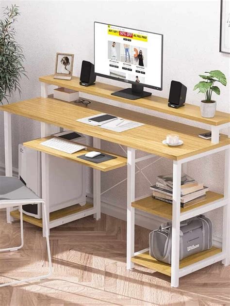 Image result for Computer Table Design with Dimensions