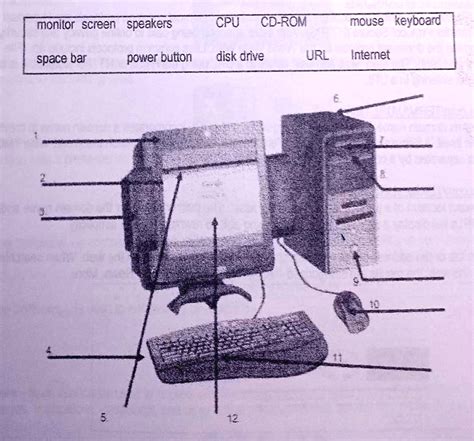 Monitor with Keyboard Mouse and CPU Box Drawing に対する画像結果
