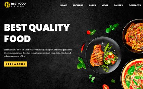 HTML Code Restaurant Homepage Website に対する画像結果