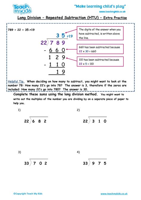 Math Worksheet Adding and Subtracting Long Division に対する画像結果