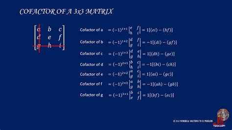 Image result for Cofactor Matrix Signs