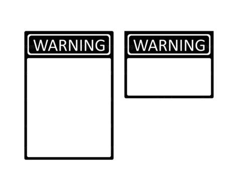 Image result for Black and White Warning Decal