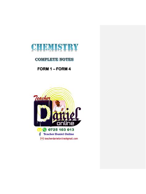 Image result for Chemistry Form 1 PDF
