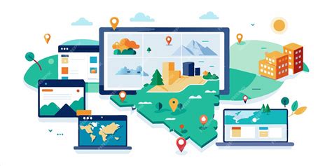 Image result for Map/Location Cartoon in Computer