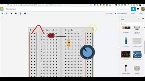 Image result for LED with Potentiometer Tinkercad Basic Withot Arduino