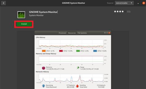 Image result for System Monitor Gnome Linux Menu Bottom Bar