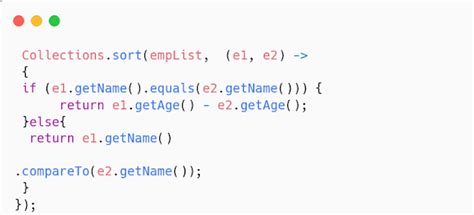 Toradh íomhá ar Java Lambda Sort
