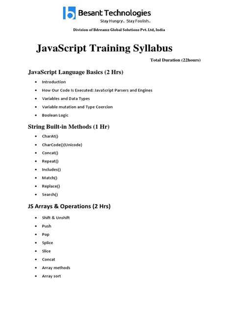 Toradh íomhá ar JavaScript Syllabus.pdf